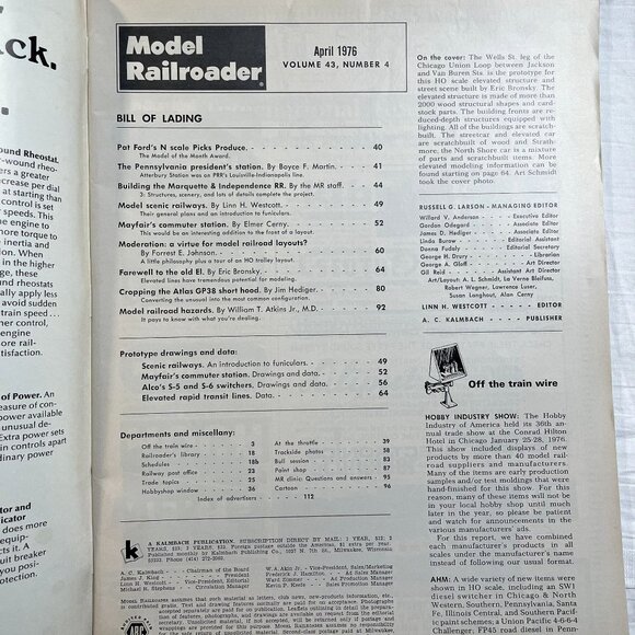Model Railroader Magazine Back Issue u April 1976 Vol 43 No 4 Scenic Railways - Picture 3 of 6